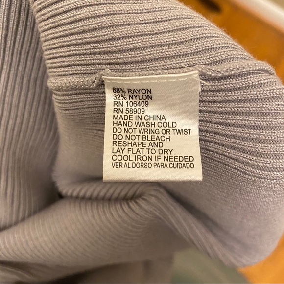 Antonio Melani Mock Neck Ribbed Sweater - Picture 6 of 6